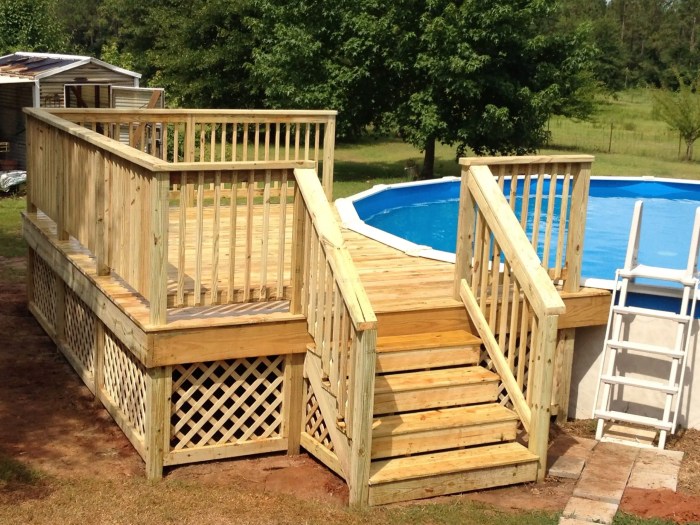 Deck for above ground pool diy