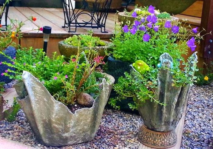 Diy large concrete planters