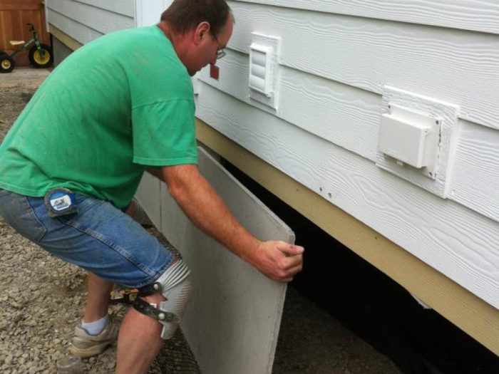 Diy mobile home skirting