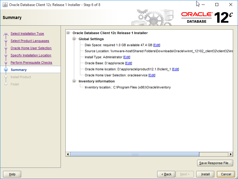 Oracle client