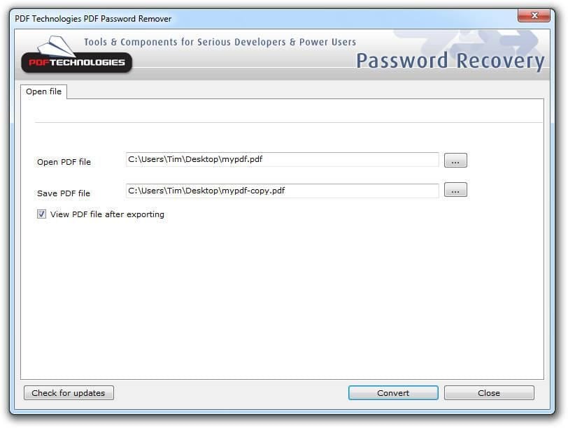 Pdf password remover screenshot removing