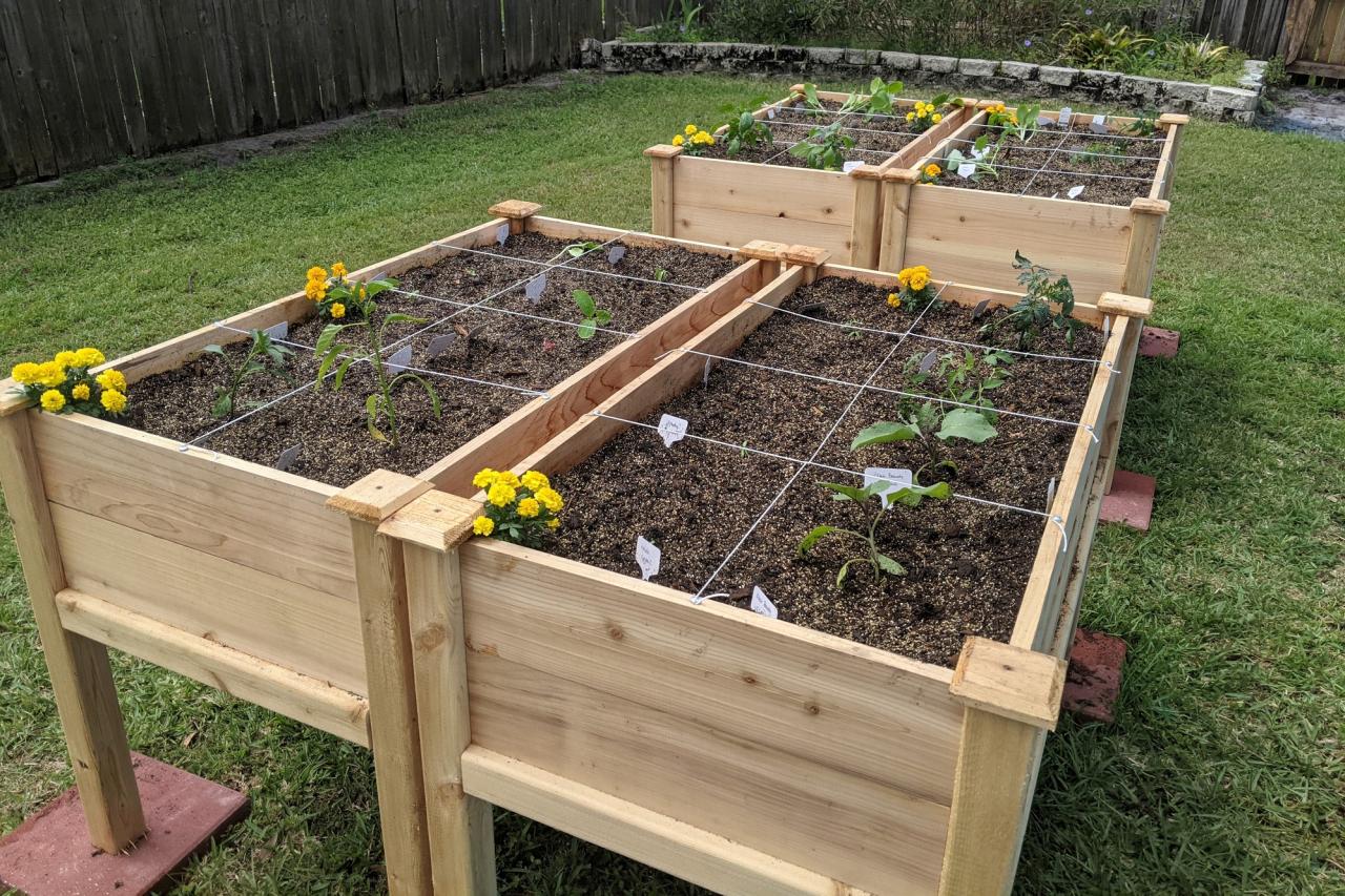 Diy elevated garden bed on legs